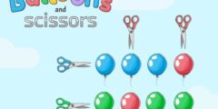 Balloons and scissors