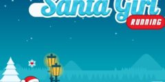 Santa Girl Running