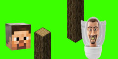 Spinning Skibidi Toilet Flappy Minecraft